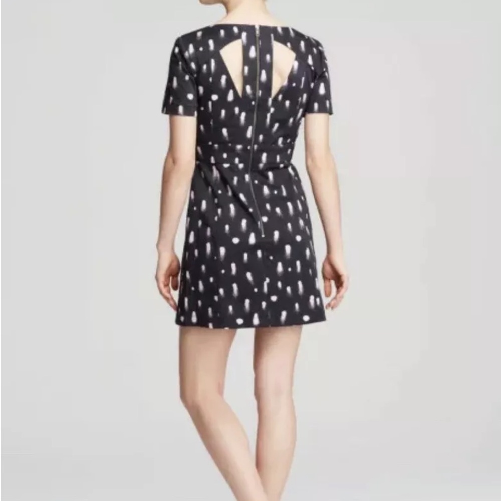 French Connection paint dot cut-out back mini dress size 10